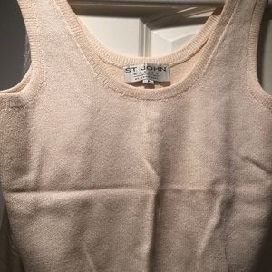 St John knit cream cropped tank